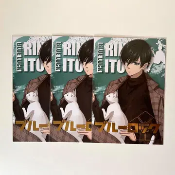 블루 록 마네키네코 금박 엽서 이토시 린 3장