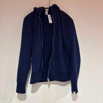 네이비 풀 집업 후드티