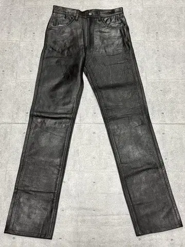80s 90s 빈티지 가죽 팬츠 미국 규격 안감 부착