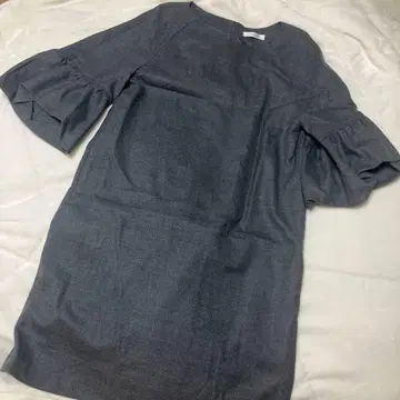 ADORE 그레이 플레어 소매 무릎 기장 원피스