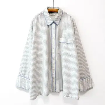 새상품급 프릭스스토어 파자마 셔츠 스트라이프 오버 사이즈 넉넉한