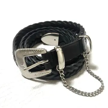 JieDa 지에다 웨스턴 벨트 뜨개질 가죽 벨트