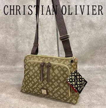 [ 미사용 ] 크리스천 올리비에 L자 지퍼 숄더백 모카