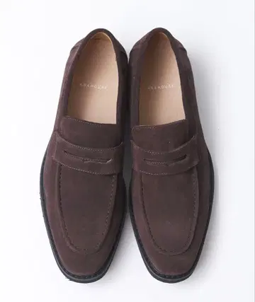 [ 새상품급 아바하우스 ] 가죽 코인 로퍼 브라운 갈색 사이즈 40