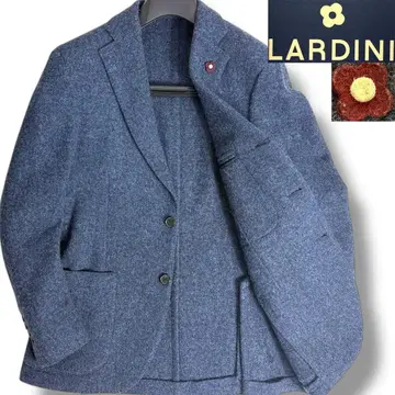 J6219 새상품급 라르디니 트위드 자켓 네이비 46 LARDINI