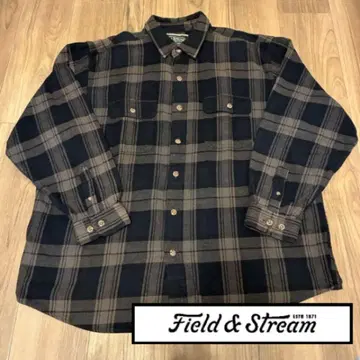 Field & Stream 헤비 플란넬 셔츠 XXL 체크 아웃도어