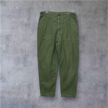 70'S 미군 US ARMY OG107 코튼 새틴 베이커 팬츠