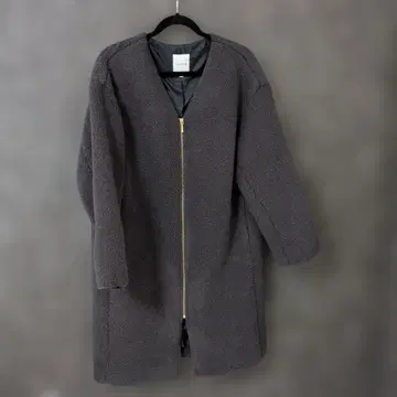 렙심 라이트 보아 파이핑 보아 코트 차콜 L 사이즈