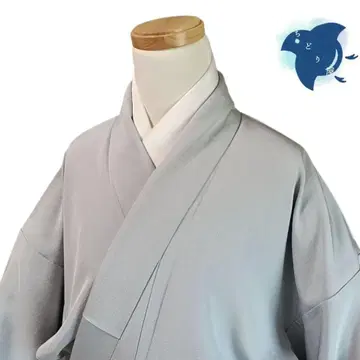 C13 치도리야 기모노 이로도메소데 이중 기모노 그레이 문 없음