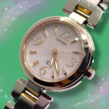 작동품 시티즌 크로스씨 여성용 손목시계 방수 핑크 계열 다이얼 솔라