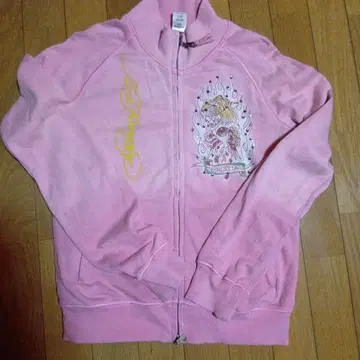 에드 하디 핑크 집업 트레이닝복 S