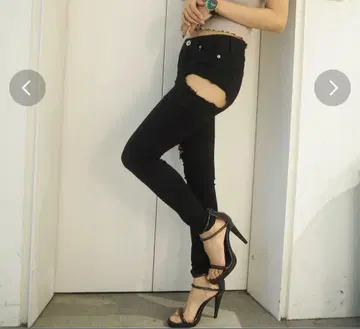 GYDA 블랙 스키니 데님 M