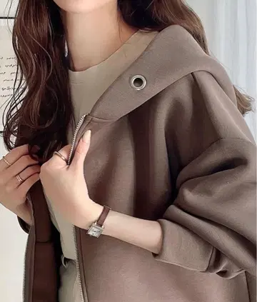 클래식 엘프 마쉬멜로우 촉감! 종이상자 big 실루엣 지퍼 후드티