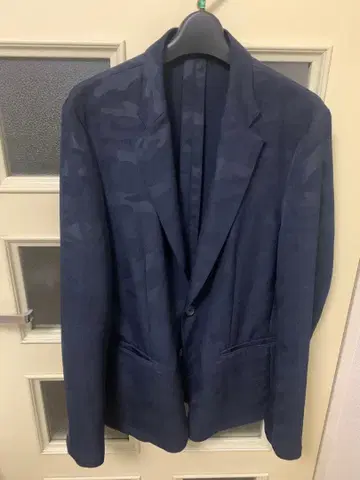 유나이티드 애로우즈 네이비 카모 패턴 테일러드 자켓