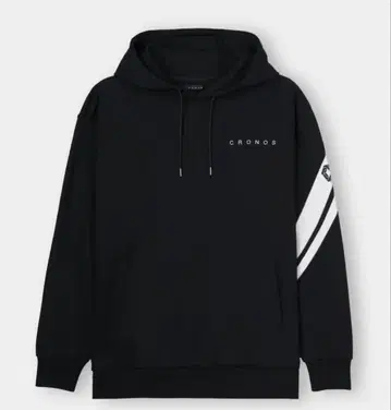 CRONOS 블랙 스트라이프 후드티