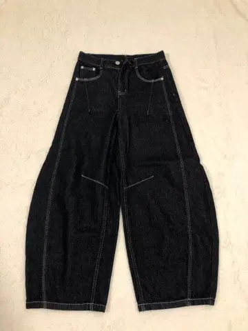 지저인 스티치 벌룬 데님