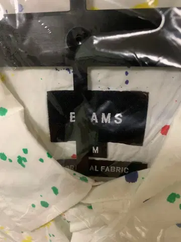 BEAMS 스플래터 프린트 셔츠 M