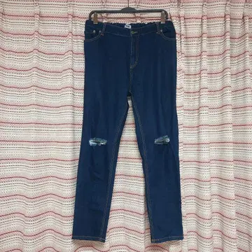 PUNYUS 사이즈 3 슬래시 스키니 팬츠 빅 사이즈