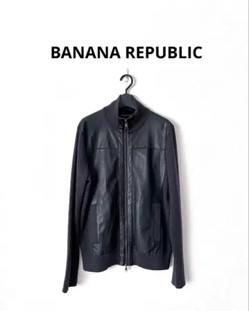 바나나리퍼블릭 가죽 절개 니트 콤비네이션 가디건 아우터