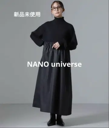 [ 미사용 새상품 ] 나노 유니버스 이소재 콤비 도킹 터틀 원피스