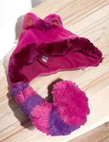 레어 디즈니 체셔 고양이 팬캡 모자 머플러 캡 코스프레