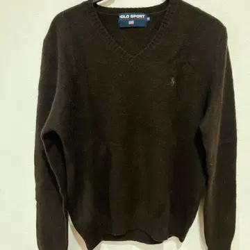 Polo Sport 다크 브라운 V넥 스웨터 15