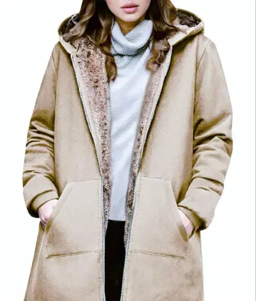 가을/겨울 롱 코트 보아 안감 방한 빅 사이즈 3L