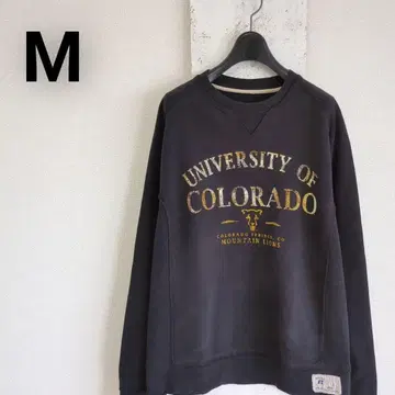 구제 의류 RUSSELL ATHLETIC 맨투맨 블랙 칼리지 로고 M