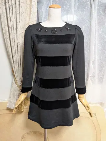 슈퍼 뷰티 튜닉 원피스 40 블랙 비쥬