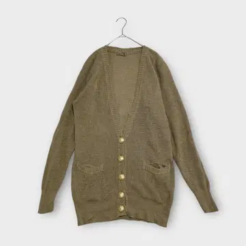 핑키앤다이안 ( M ) 린넨 혼방 V넥 롱 가디건 골드 버튼 린넨