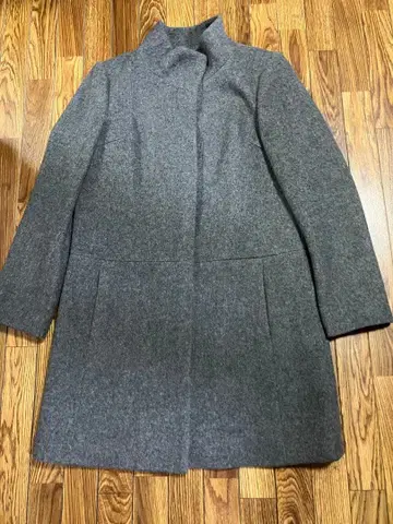 INDIVI 울 노카라 그레이 코트