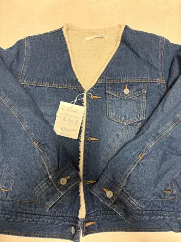 미사용 새상품 보아 안감 데님 자켓