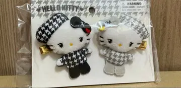 헬로키티 헤어 클립 세트 (모노크롬 걸리시 쌍둥이 코디)