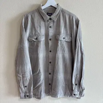 Patagonia 플란넬 셔츠 체크 화이트 아메카지