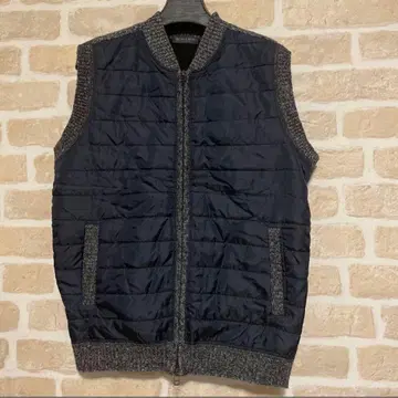 [ 거의 새상품 ] 브릭하우스 네이비 그레이 다운 베스트 울 혼방