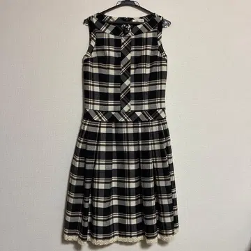 PLACE PAUSE 체크 고급 원피스