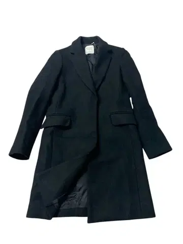 e187 UNITED TOKYO 블랙 체스터 코트 울 혼방