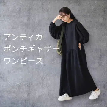 안티카 antiqua 새상품, 미개봉 분또 개더 원피스 블랙