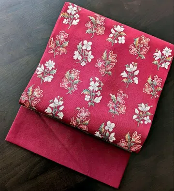 순수 실크 시오제 염색 나고야 오비 사라사 문양