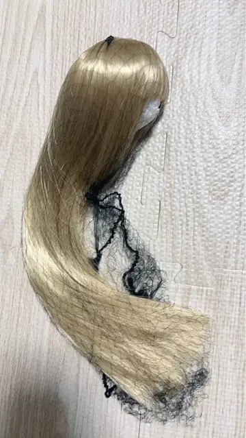 1/3 인형용 금발 롱 가는 트윈 사이드 업 트윈 테일 가발 히메컷