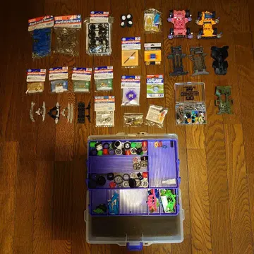 미니 사륜구동 은퇴 박스 + 새상품 중고 부품 세트