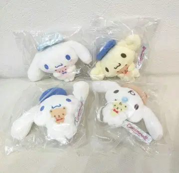 시나모롤 시크릿 마스코트 4개 세트 곰돌이와 함께 레어