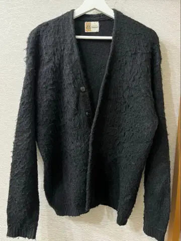 TOWNCRAFT 타운크래프트 샤기 모헤어풍 가디건 블랙