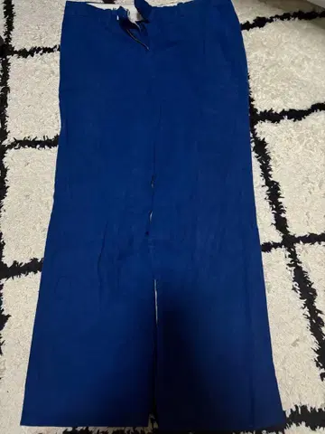 네이비 코튼 와이드 팬츠 45R 파랑