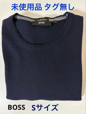BOSS 네이비 크루넥 니트 S 미사용품 택 없음