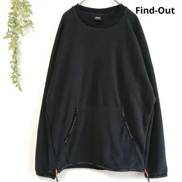 워크맨 파인드아웃 플리스 사이드 지퍼 풀오버 L 블랙