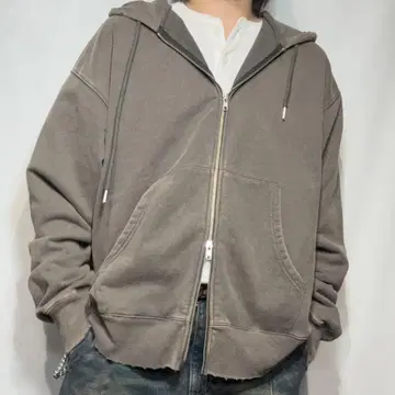 [페이드] MAD EFFECT 데미지 가공 지퍼 후드티 XXL 빅