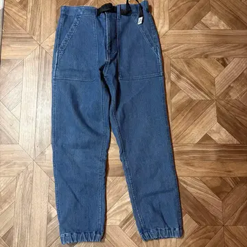 고 글로우 카라반 데님풍 팬츠 속기모