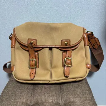 베이지 캔버스 숄더백