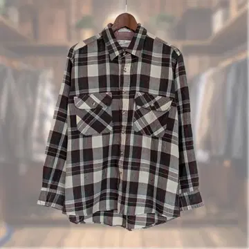 SEARS ROEBUCK 플란넬 셔츠 한국제 싱글 니들